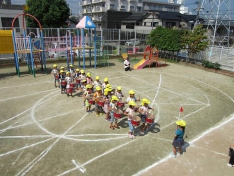 練習の様子ぞう組マーチング